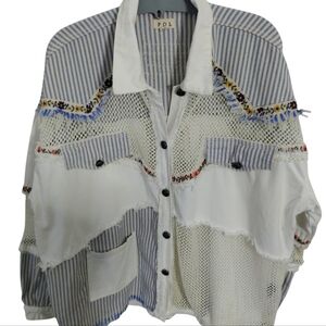 POL Patchwork Cottagecore Women's Size Large Fairygrunge‎ Boho Western Jacket